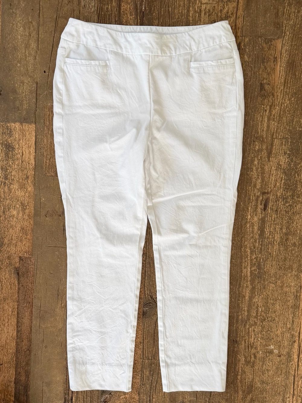 Soft Surroundings White Pull-On Stretch Pants Size PS